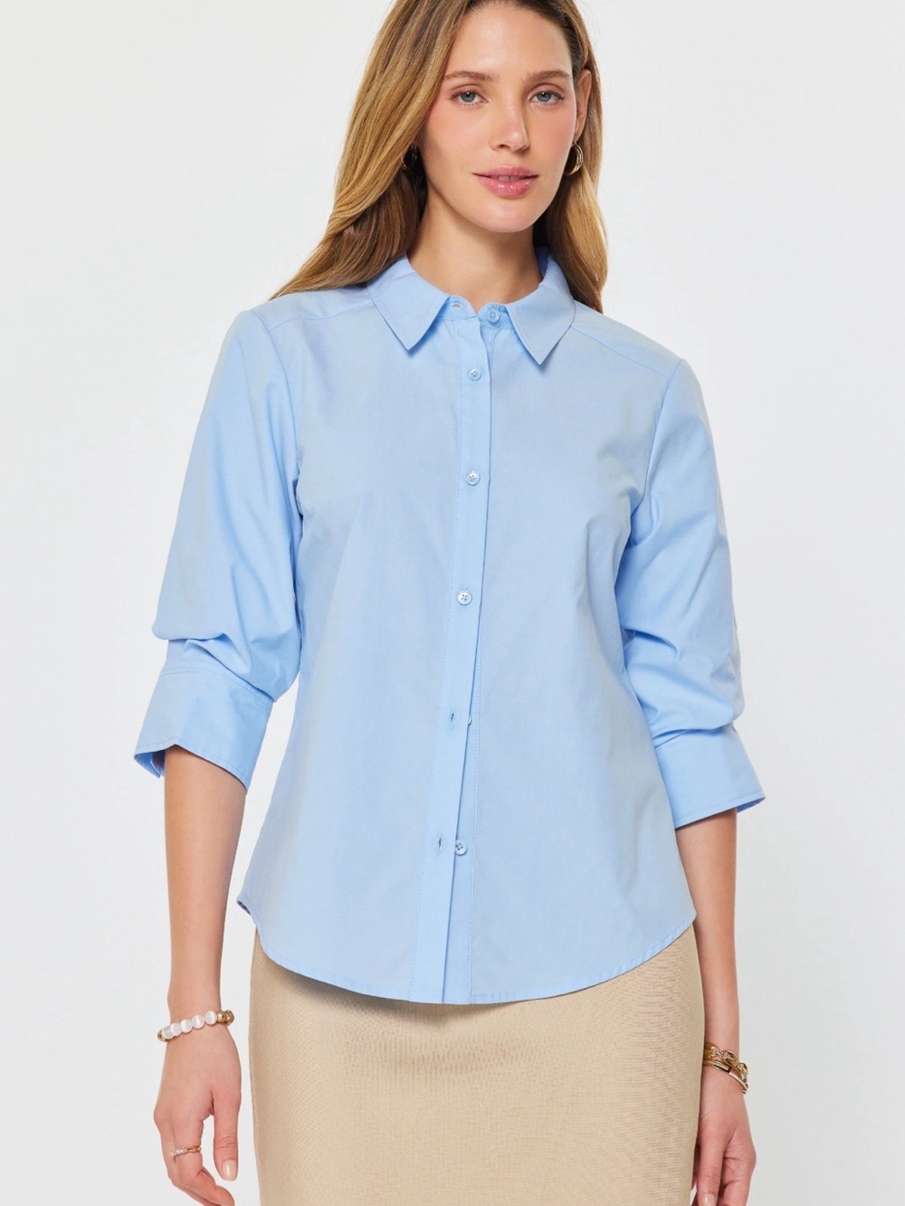 Current Air Fixed Roll up Sleeve Blouse